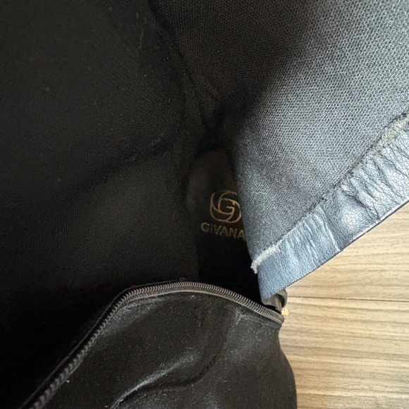 Givana Knee High Black Suede Block Heeled Boots Size 37 - Picture 3 of 8